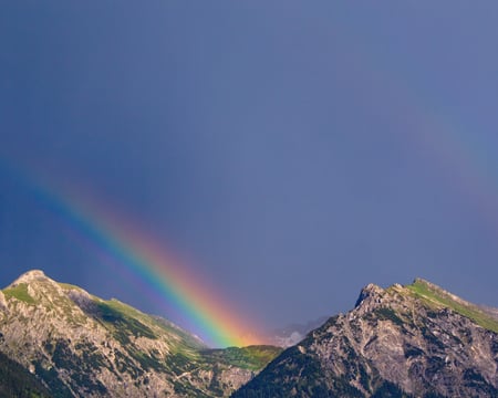 Beautiful_rainbow_in_the_mountains - nice, rainbow, pretty, beautiful