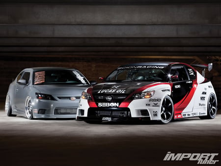 Changing the face of Import Tuning - black, red stripe, white, wing, scions