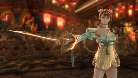 Soul Calibur - soul calibur, anime, original, soul calibur 5, sword, tagme, fantasy, broen hair, fantasy warrior, cute, asian girl, leixia, video game