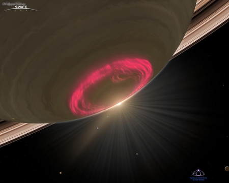 saturn aurora - planets, space, aurora, saturn