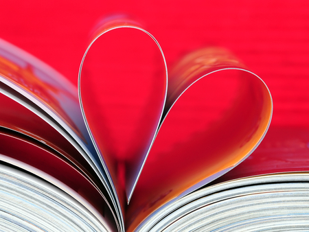 Pages with form of heart