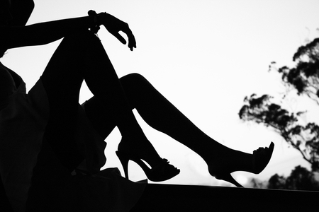 Silhouette - girl, silhouette, models, photography