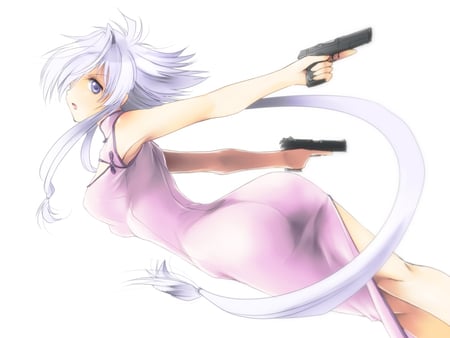 cute gun girl - girl, cute, anime, gun