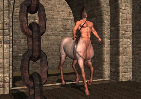 Centaur I - horse, centaur, castle, hunk, muscle