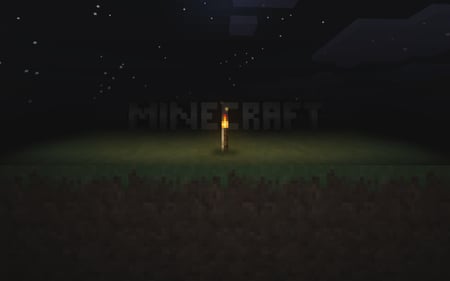 Minecraft - game, torch, minecraft, wallpaper, video game