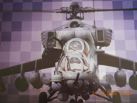 An IAF attact helicopter. - flying, sky, guns, helicopter