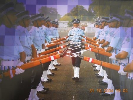 Airmen of the IAF - airmen, performing, walking, guns