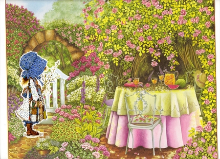 Hollie Hobby - art, nostalgia, spring, hollie hobby, country