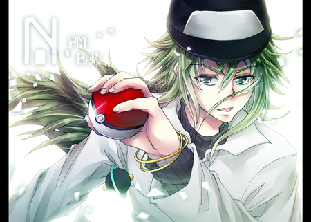 N - anime, pokeball, pokemon, trainer