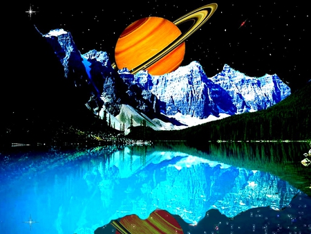 SATURNE - nature, planets, mountain, natures, mountains, 2012, planet