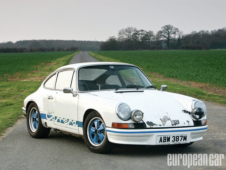 The Resurrection - white, porsche, blue wheels, 911