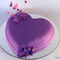 Purple heart cake