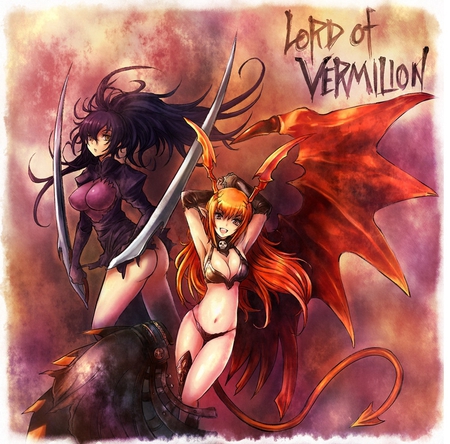 Lord of Vermilion - women, female, beautiful, dangerous, lord-of-vermilion, wings, weapons