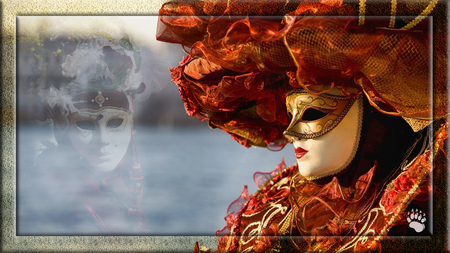 Carnival of Venice - carnival, lagoon, venezia, mask