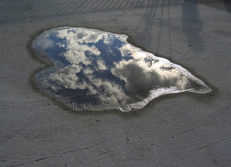 Clouds in a Heart - sky, water, clouds, heart