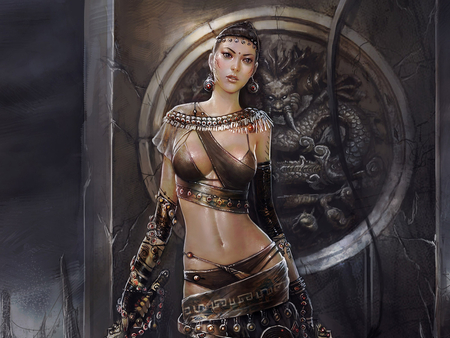 Warrior Girl - warrior girl, fantasy, hot, wallpaper