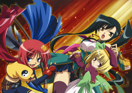 Squad Warrior - game, anime, classic, girl, beauty, koihime, new, wall