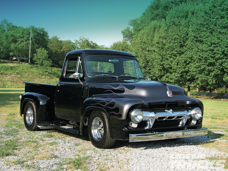 Olâ€™ School - classic, ford, black, truck