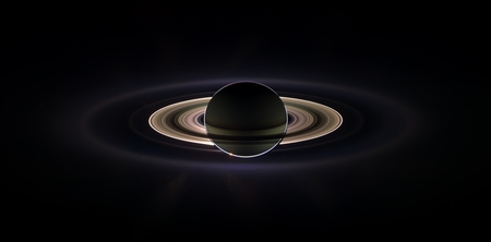 Saturn eclipsing the sun - eclipse, saturn, universe, sun, planet, space