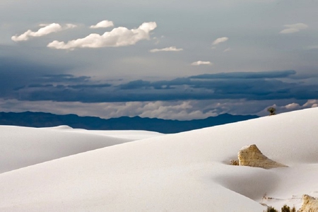 White Sands - white, sky, sand, clouds