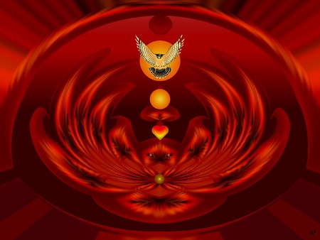 Firebirds - collage, 3d, eye candy, abstract