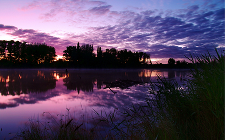 Morning Water's Edge - water, nice, pretty, lovely