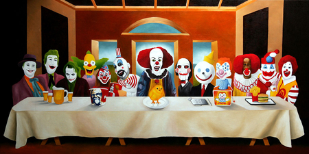 Clowns Last Supper - entertainment, funny, people, cartoon