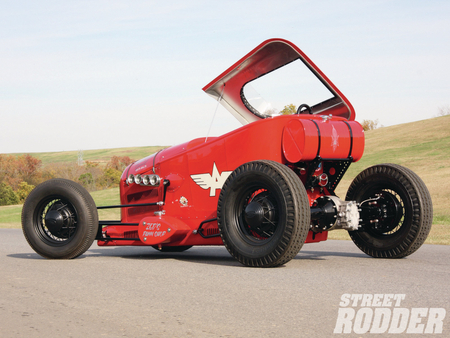 The Thimble Drome Special - scratch, ford parts, cool, red, black wheels