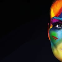 rainbow face