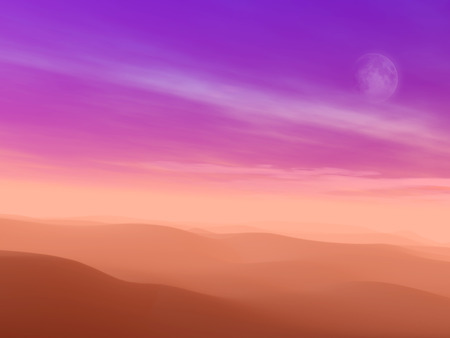 Alien Morning - space, scifi, science fiction, hills, alien, colors