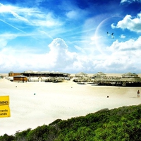 The beach at village