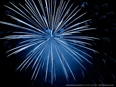 blue frost fireworks - frost, blue, fireworks, dark