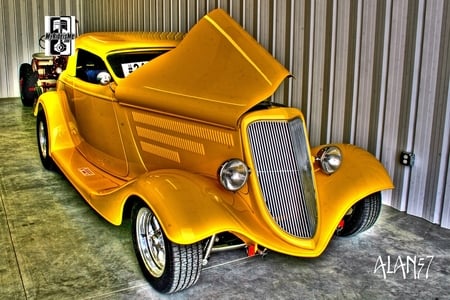 Orange Hotrod - orange, gold