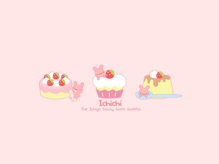 Ichigo bunny - strawberry, cupcake, chigo, cute, bunny, sweet