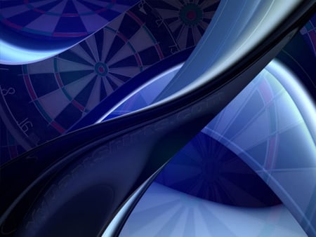 Darts Abyss - abstract, darts, dartboard, blue