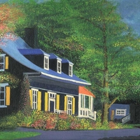 canadian house oil painting painted by Saad KILO