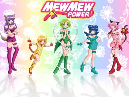 Mew Mew Power - mew mews, anime, corina, zoey, renee, mew mew power, colorful, tokyo mew mew, kiki, bridget, other