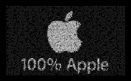 100 percents Apple - system, technology, computers, black, program, silver, percents, 100, words, apple