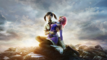 Xiaoyu - alisa, pink, hair, tekken, blood vengeance, robot, cyborg, xiaoyu