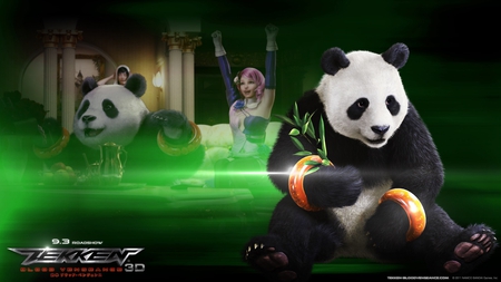 Panda - alisa, light, tekken, blood vengeance, panda, green, xiaoyu