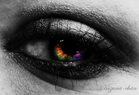 Dark Rainbow Eye - great, rainbow, eye, dark