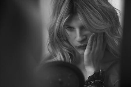 Clemence Poesy - french, actresses, beautiful, black and white, models, celebrity, france, people, clemence poesy