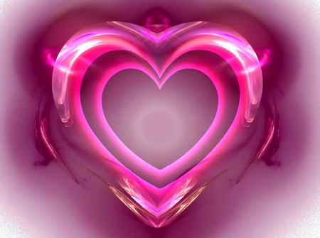 Pink Hearts - hearts, abstract, valentines, day