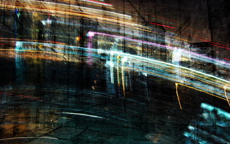 Abstract City Lights - abstract, blur, city, smear, streak, lights