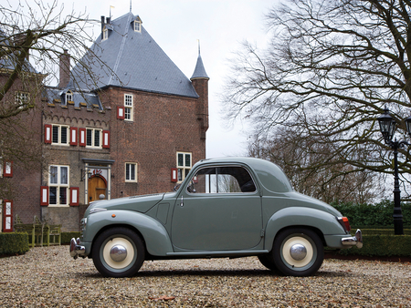 Fiat 500 C Topolino - fiat, 500c, 500, antique, brick, mini, home, car, micro, vintage, classic, house, topolino