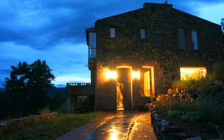 Italian Cribs - lights, cribs, beautiful, italian, sky, architecture, houses, clouds, nature