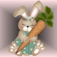 Bunny Holding Carrot