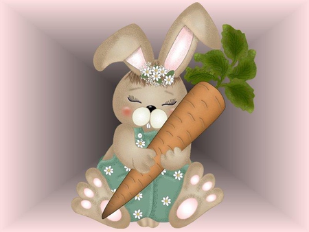 Bunny Holding Carrot