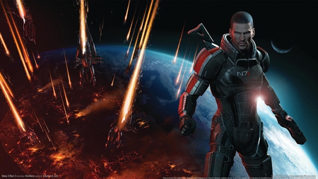 Mass Effect - space, cgi, game, warrior, earth, galaxy