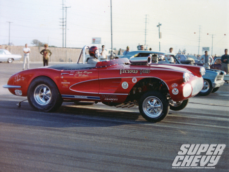 Drag Racing Greats - 1958, vette, red, gm